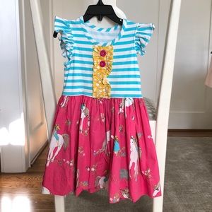 Eleanor Rose unicorn dress size 4-5
